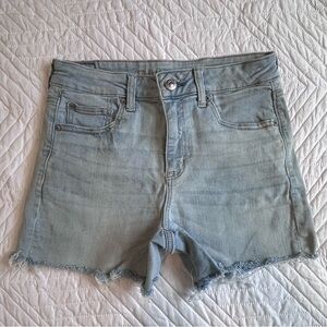 American Eagle Outfitters Light Wash Next Level Stretch Jean Shorts